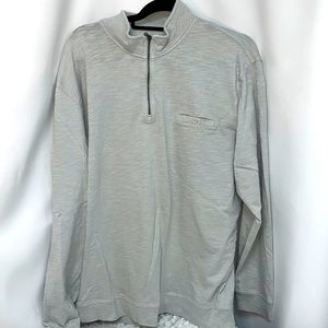 Johnnie-O 1/4 Zip Casual Grey Long Sleeve Top XXL